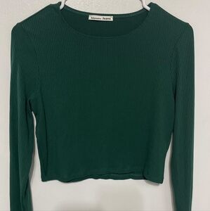 Pre Loved Womens Reformation Jeans Green Crop Sweater Size Small